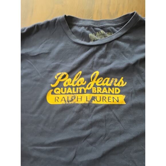 VINTAGE Polo Jeans Co Ralph Lauren Logo Graphic T-shirt Men Large Short Sleeve - Picture 5 of 15